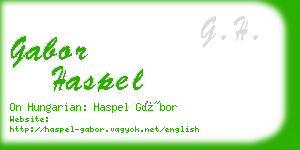 gabor haspel business card